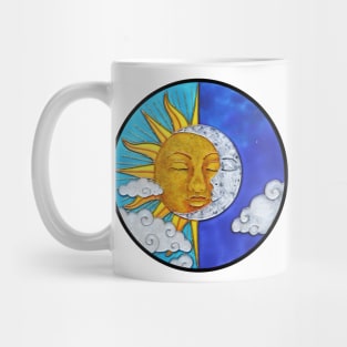 Sun and Moon Stained glass Mandala Mug